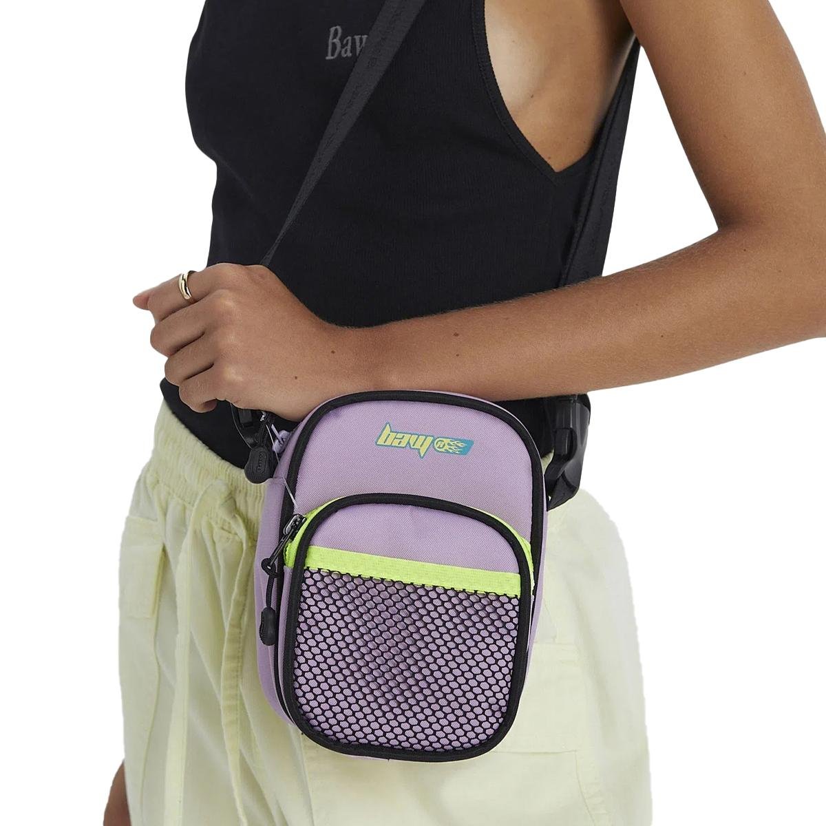 Bolsa Baw Smashed Shoulder Bag Blaze Lilás/Preto 2