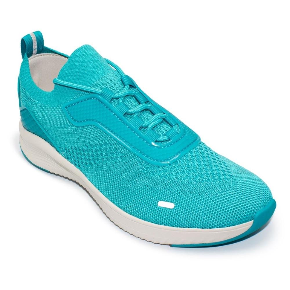 Tênis Usaflex Feminino Tricot Cadarço Casual AF3221 Azul 2