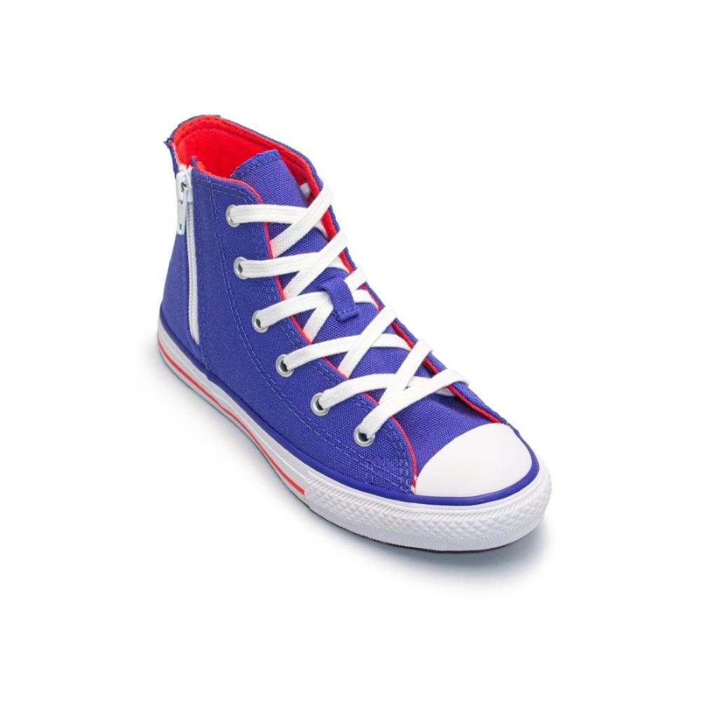 Tênis Converse Unissex Juvenil Cano Alto Chuck Taylor All Star CK1007 Azul/Laranja 2