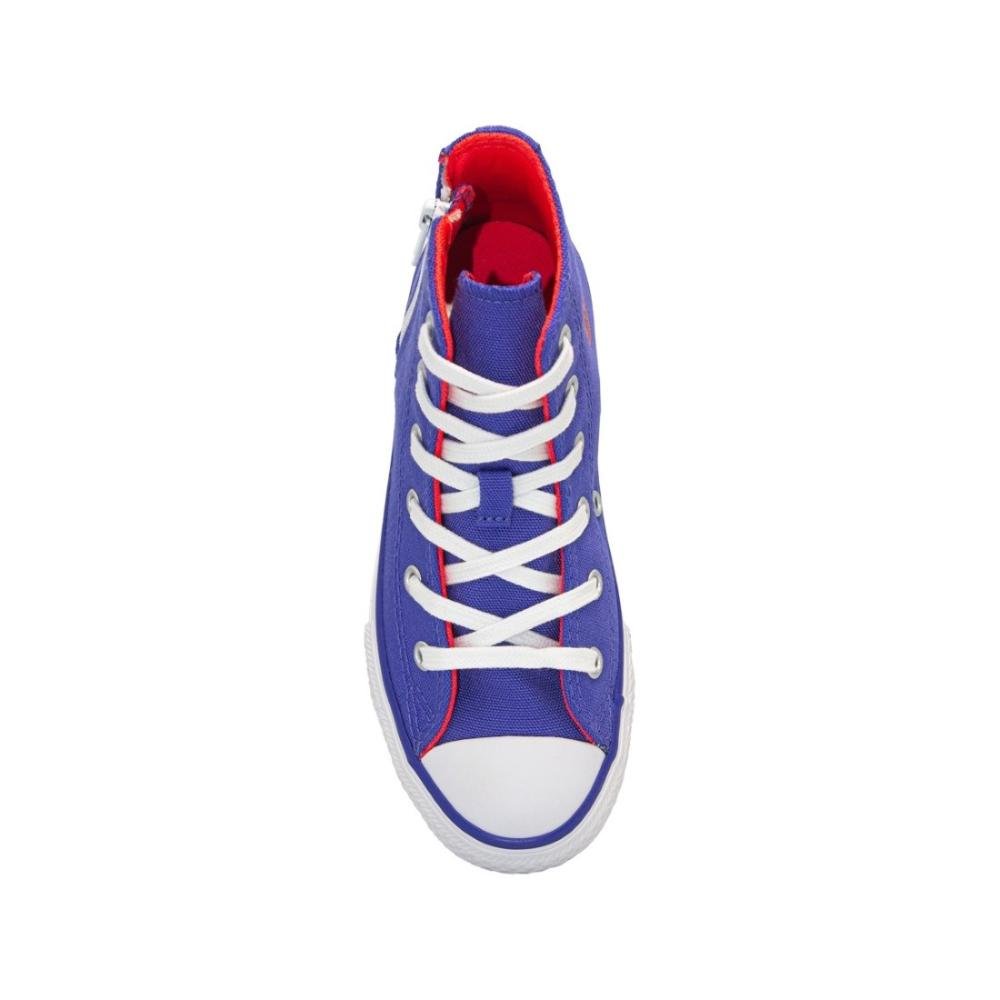 Tênis Converse Unissex Juvenil Cano Alto Chuck Taylor All Star CK1007 Azul/Laranja 3