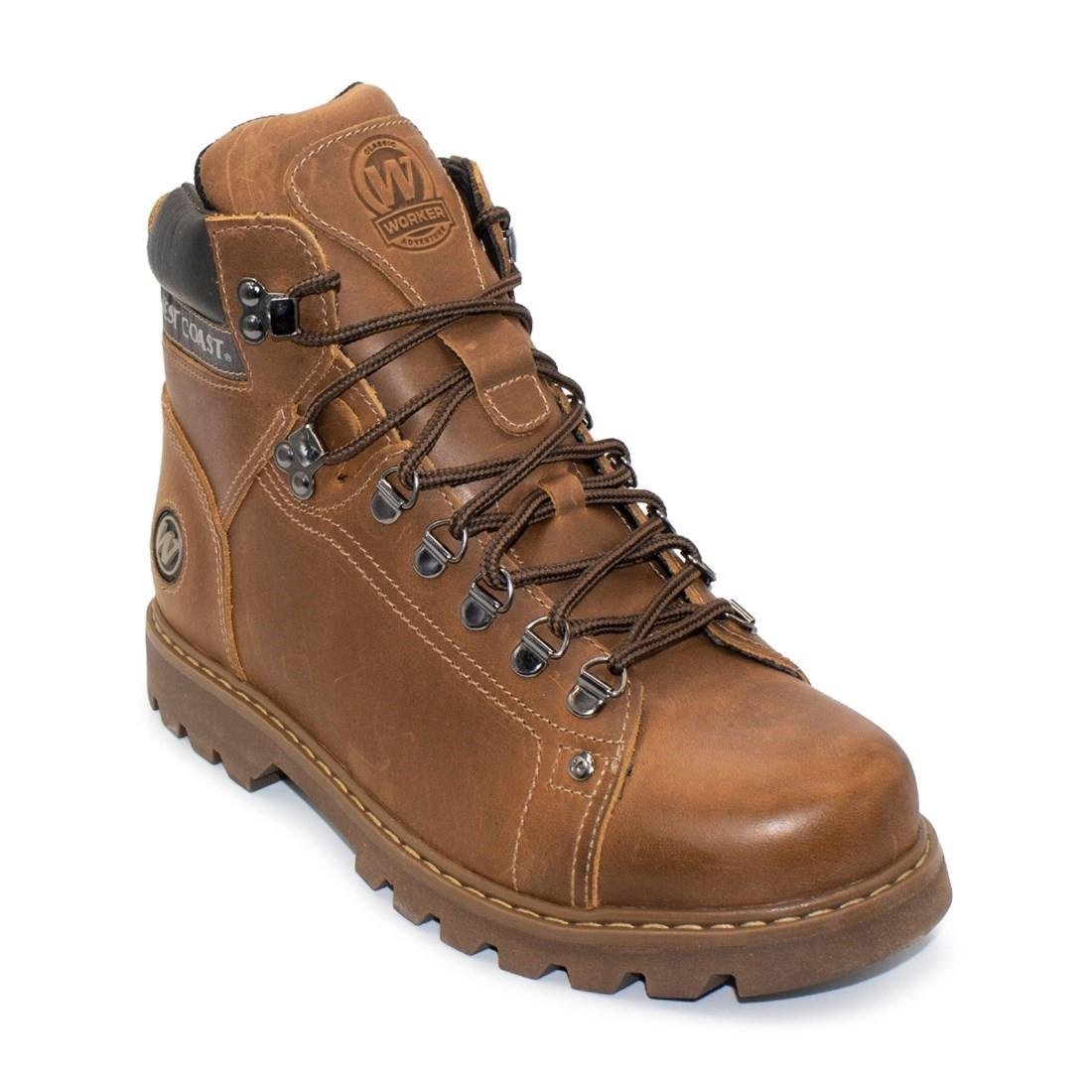 Bota West Coast Masculina Couro Worker Classic 311001 Marrom Claro 2