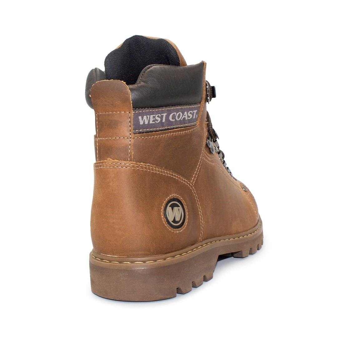 Bota West Coast Masculina Couro Worker Classic 311001 Marrom Claro 4