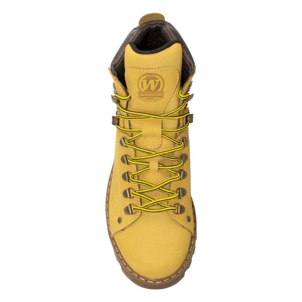 Bota West Coast Masculina Couro Worker Classic 311001 Amarelo 3