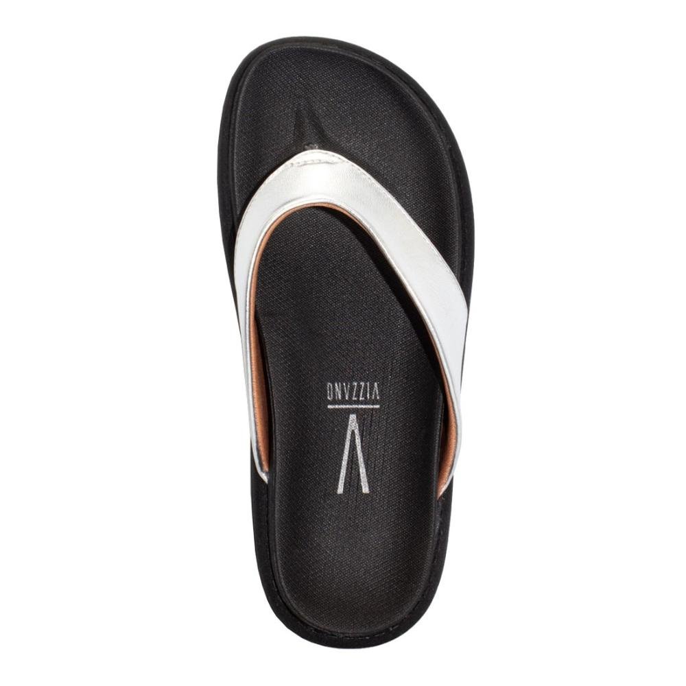 Chinelo Flat Vizzano Casual 6459.126 Preto/Prata 3