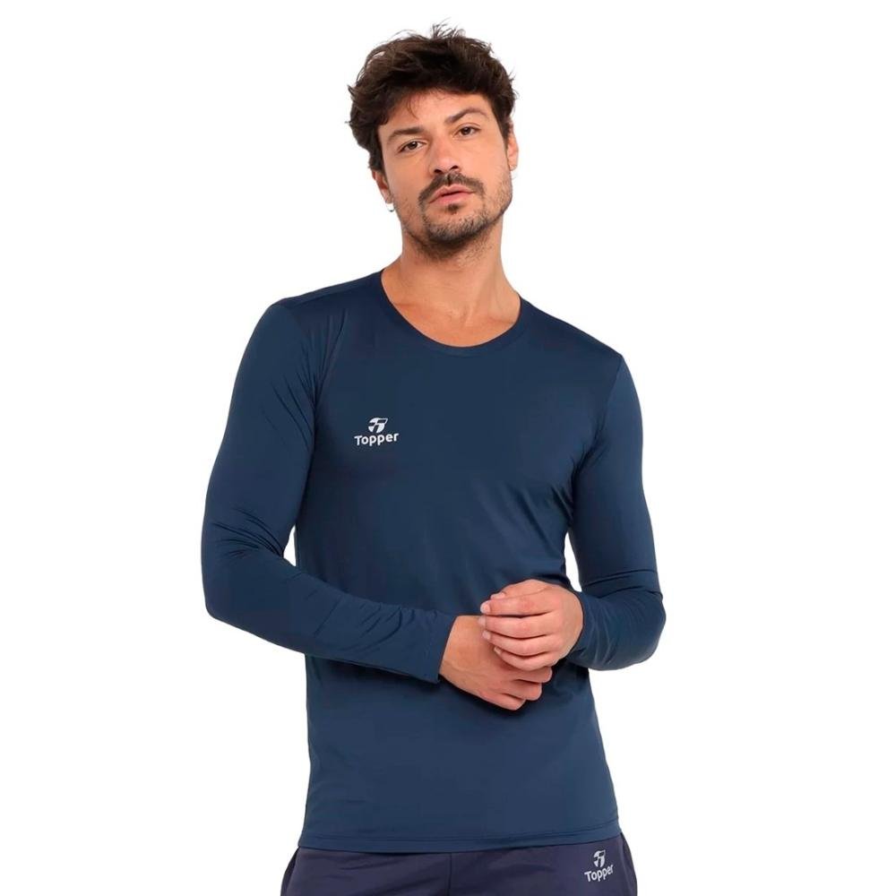 Camiseta Térmica Esportiva com Cava Raglan e Manga Longa Preto - Lojas  Renner