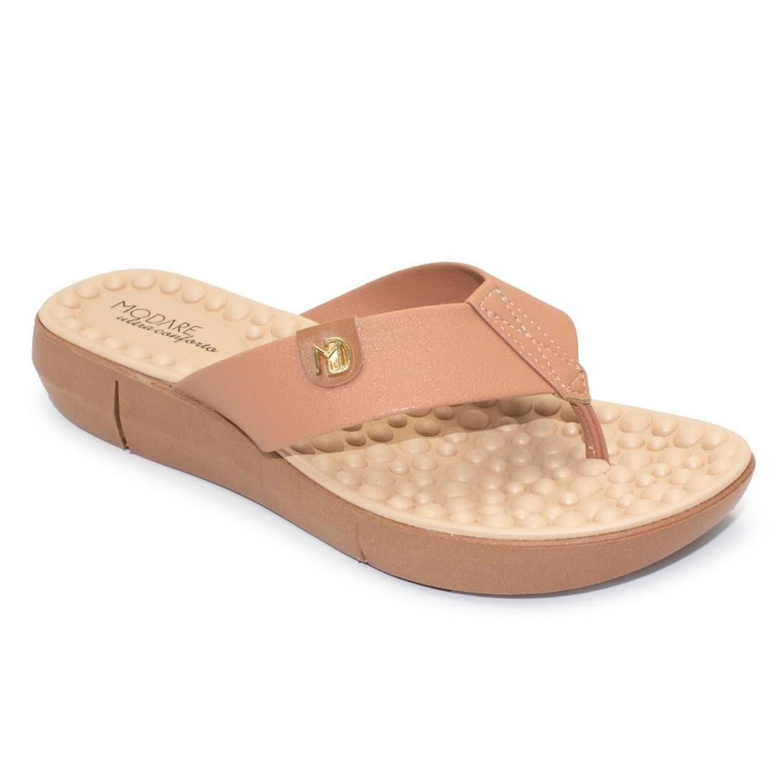 Tamanco Modare Feminino Napa Floather/Napa Sense Flex Conforto 7142.106 Marrom Claro 2