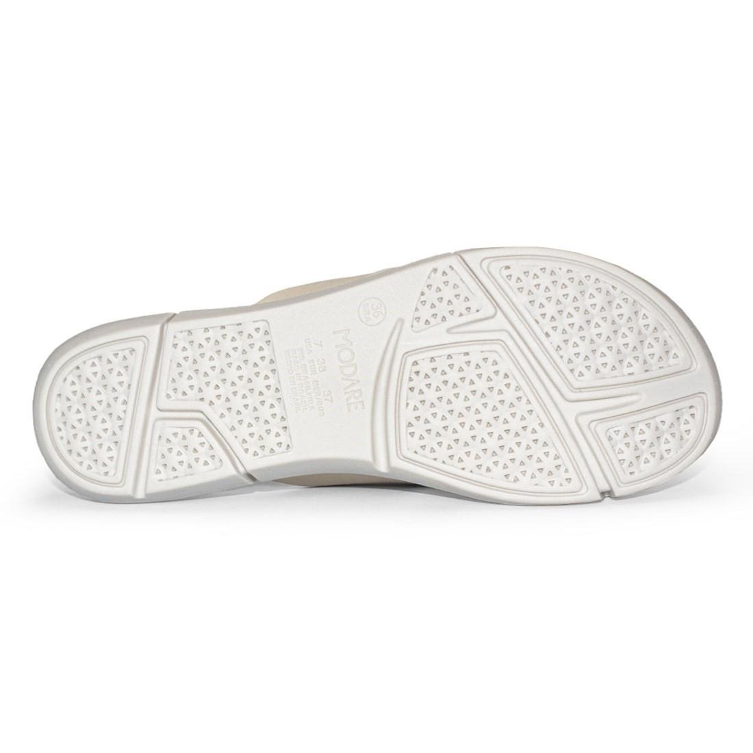 Tamanco Modare Feminino Napa Floather/Napa Sense Flex Conforto 7142.106 Off White/Bege 5
