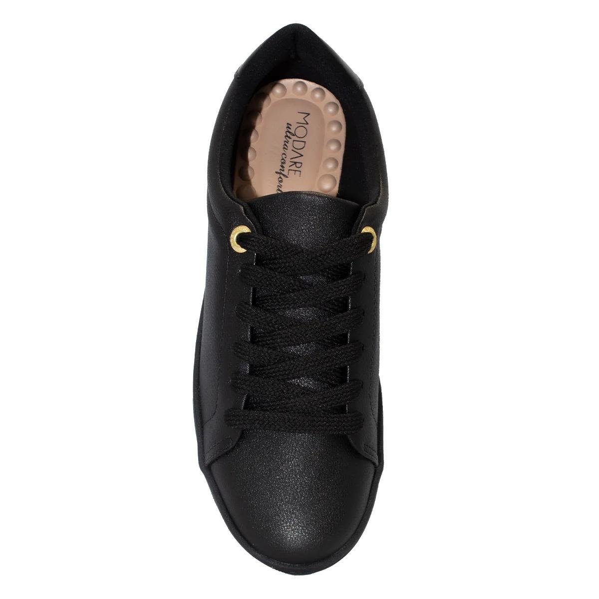 Tênis Modare Feminino Napa Floather/Napa Sense Flex Conforto 7363.105 Preto 3