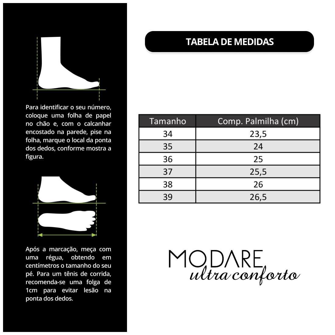 Tênis Modare Feminino Napa Floather/Napa Sense Flex Conforto 7363.105 Preto 6