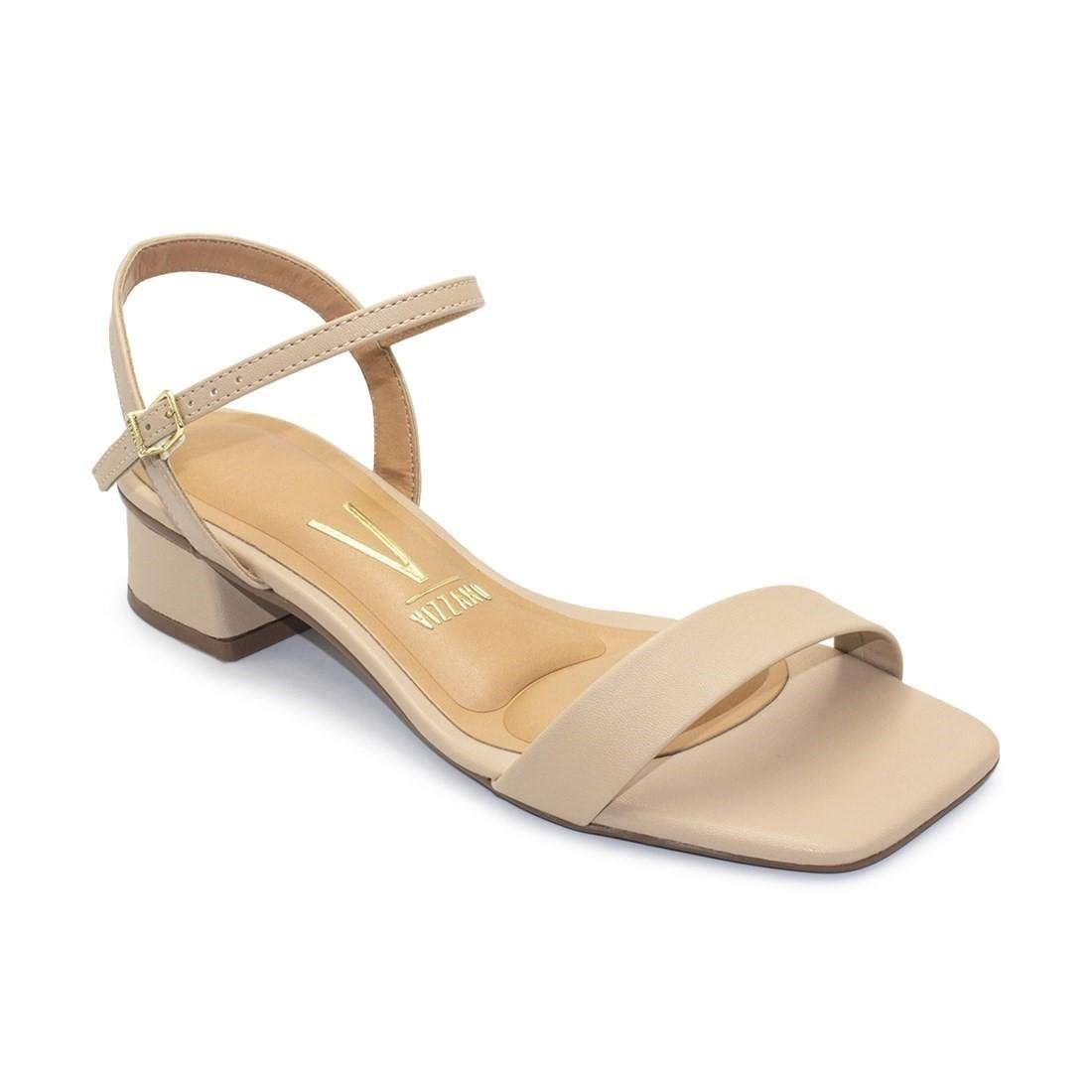 Sandália Vizzano Feminina Pelica Salto Bloco Casual 6454.111 Bege 2