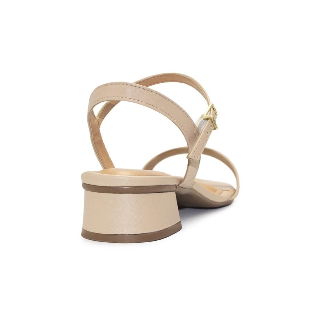 Sandália Vizzano Feminina Pelica Salto Bloco Casual 6454.111 Bege 4