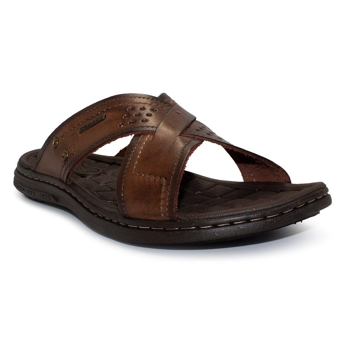 Chinelo Pegada Masculino Couro 131222 Marrom 2