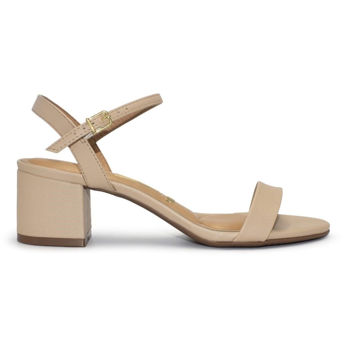 Sandália Vizzano Feminina Pelica Salto Bloco Casual 6291.900 Bege 1