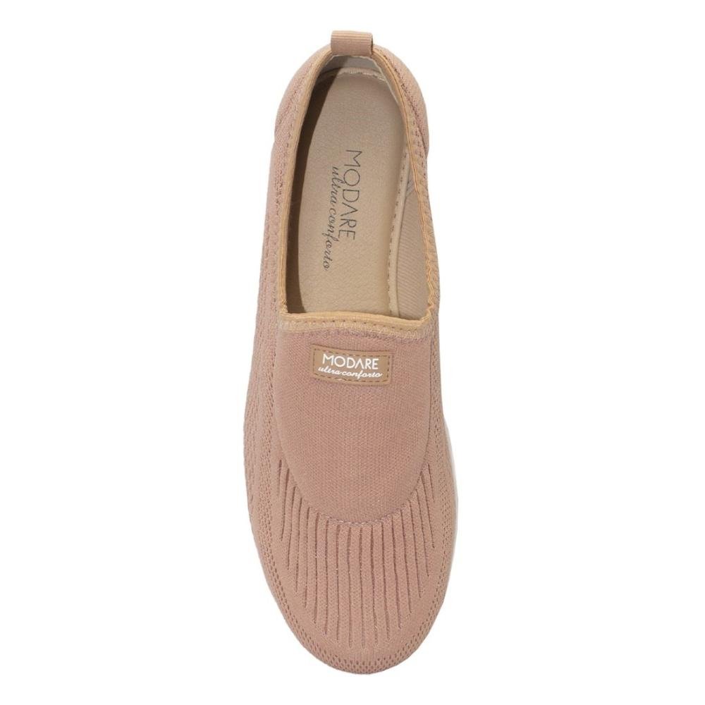 Tênis Modare Feminino Slip On Linho Lisboa Ultraconforto Casual 7320.217 Marrom 3