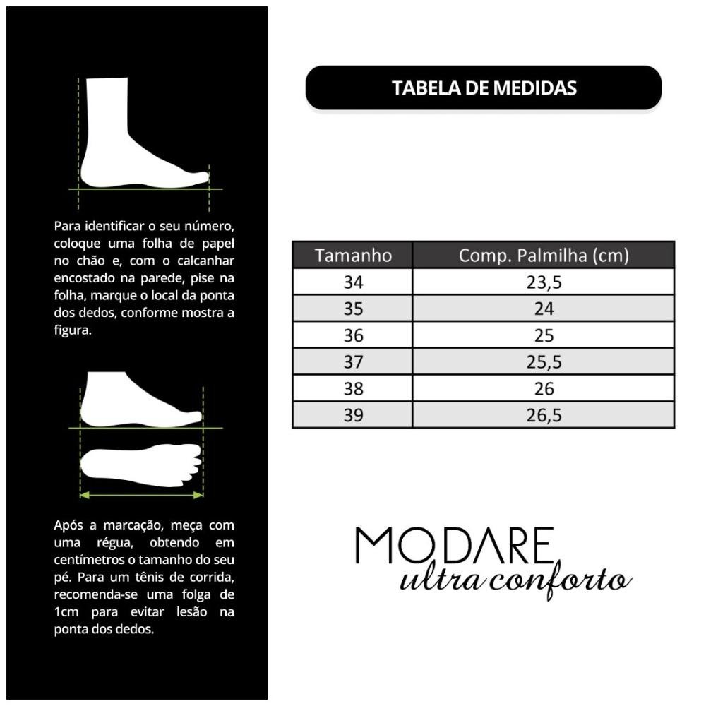 Tênis Modare Feminino Slip On Linho Lisboa Ultraconforto Casual 7320.217 Marrom 6