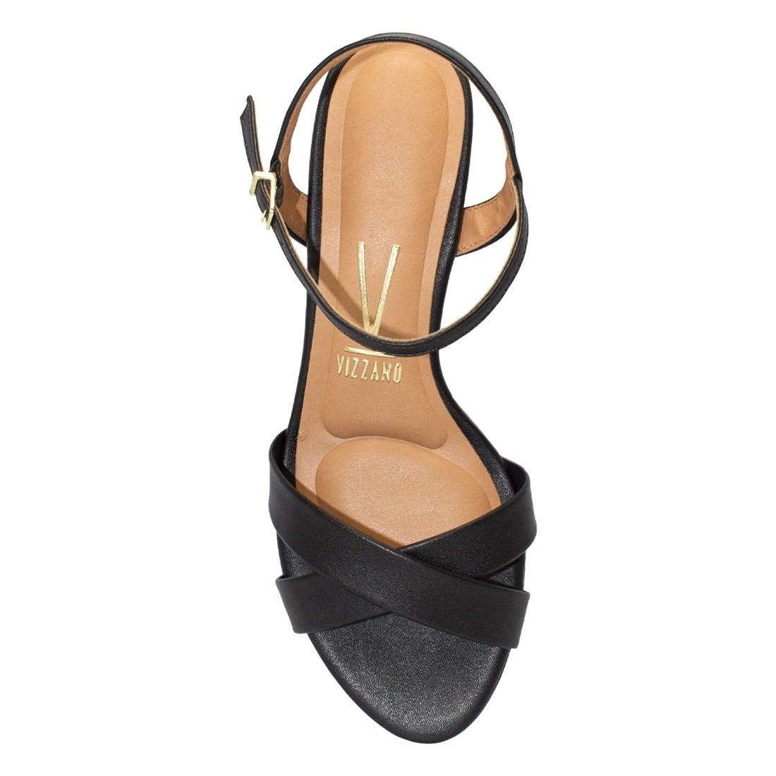 Sandália Vizzano Feminina Pelica Tira Cruzada Salto Bloco Casual 6291.927 Preto 3