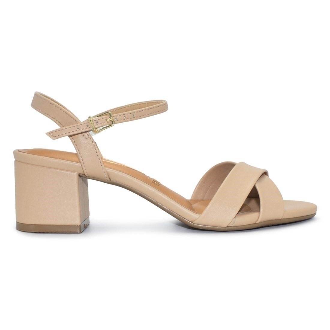 Sandália Vizzano Feminina Pelica Tira Cruzada Salto Bloco Casual 6291.927