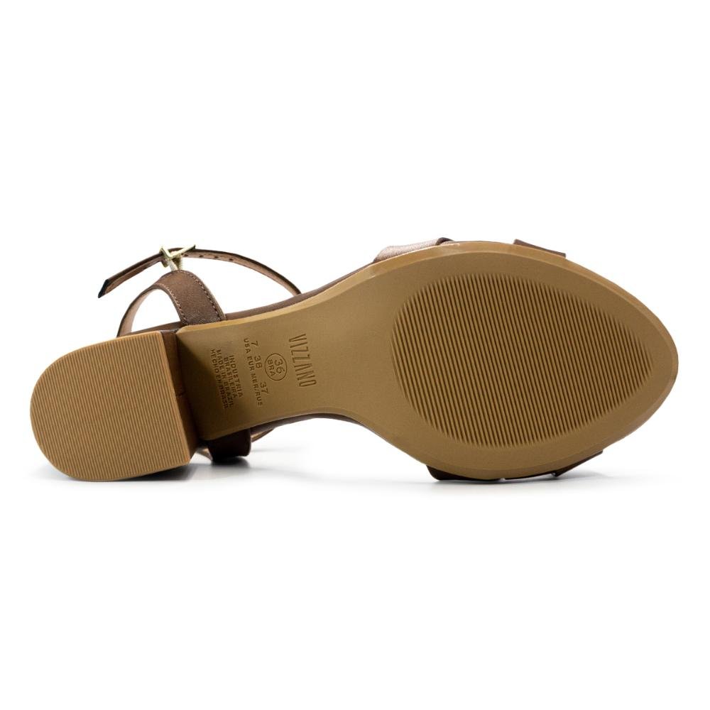 Sandália Vizzano Feminina Pelica Tira Cruzada Salto Bloco Casual 6291.927 Marrom 5