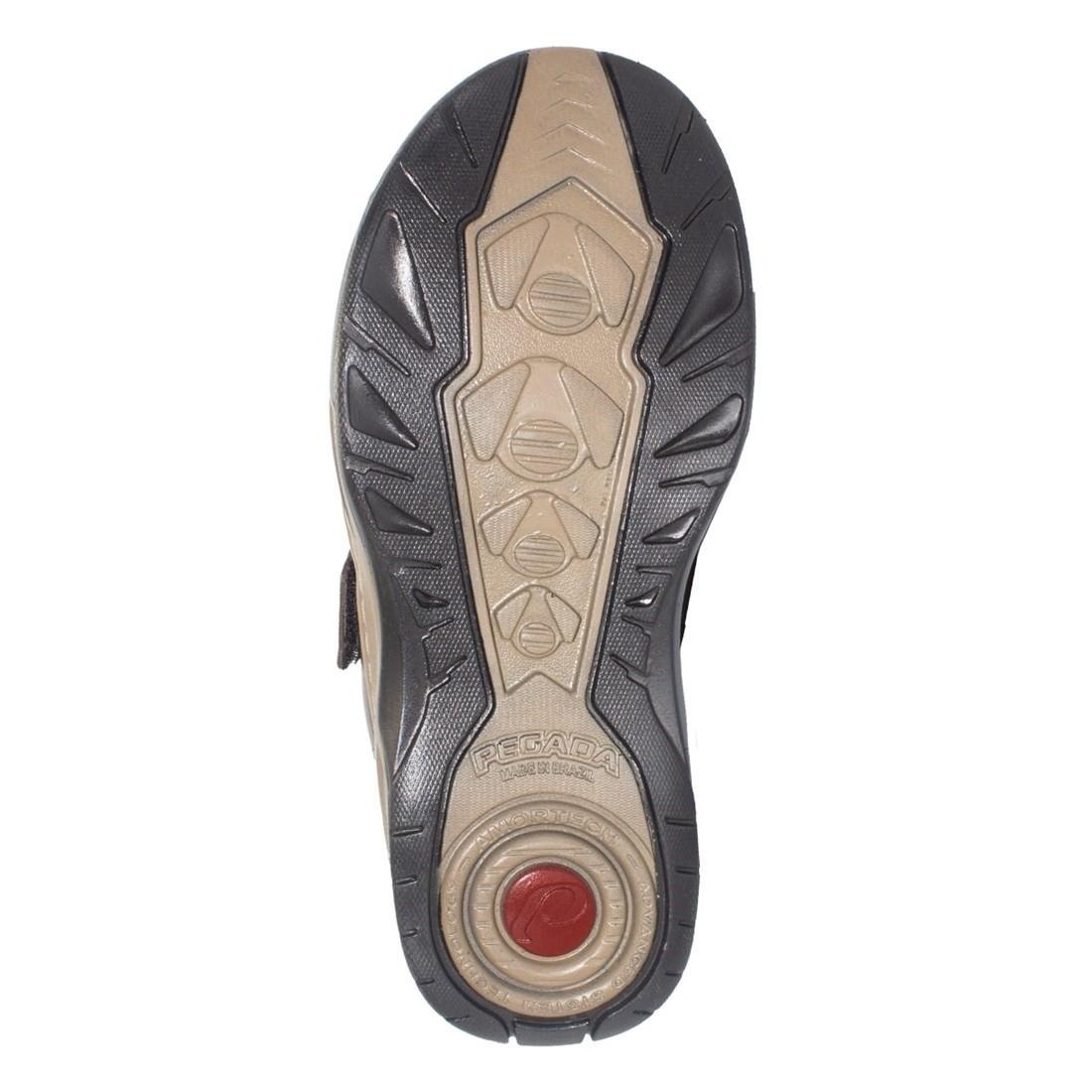 Sandália Pegada Masculina Couro 132256 Marrom Escuro 5