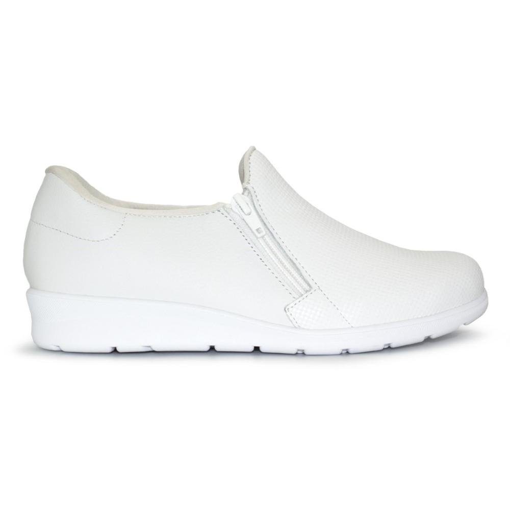 Tênis Usaflex Em Couro Slip On Zíper MM1801