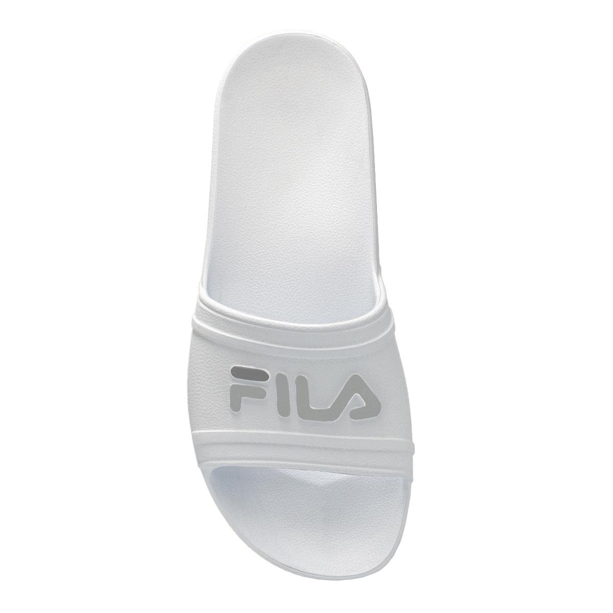 Chinelo Fila Masculino Sleek Slide Branco/Cinza 3