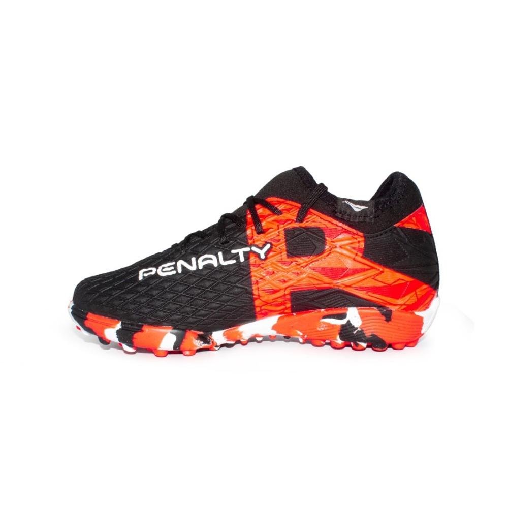 Chuteira Society Penalty Rx Locker Kids Y-3 Preto/Laranja 4