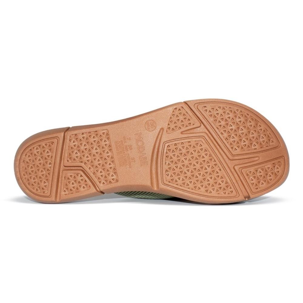 Tamanco Modare Feminino Elástico Canelado/Napa Sense Flex 7142.101 Verde 5