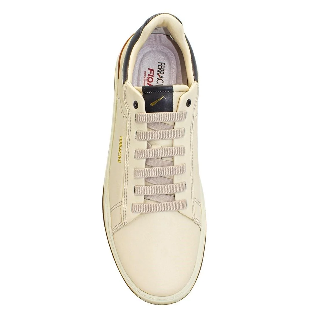 Sapatênis de Couro Ferracini Masculino Dixon 7106-617 Bege 3