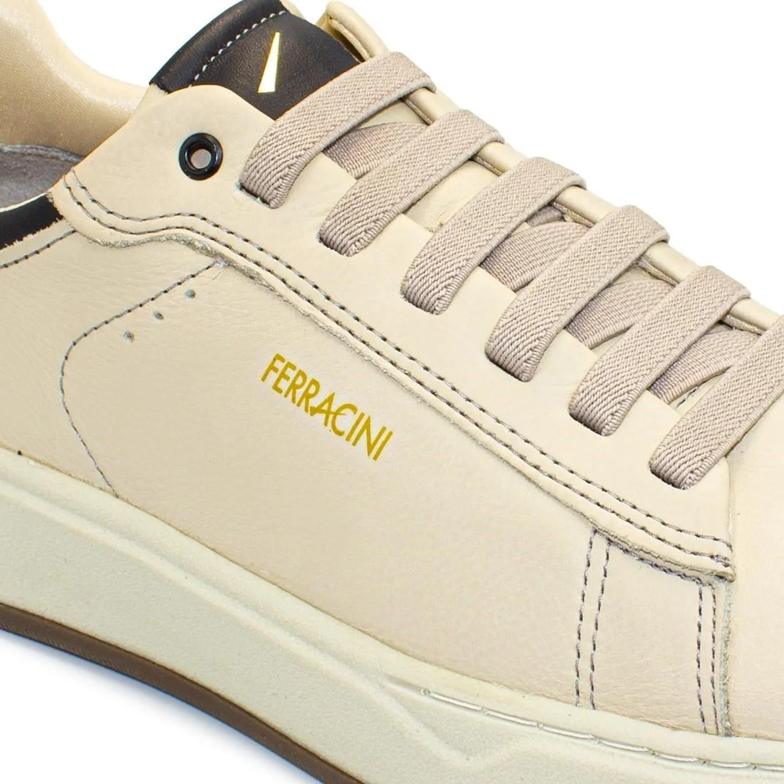 Sapatênis de Couro Ferracini Masculino Dixon 7106-617 Bege 5