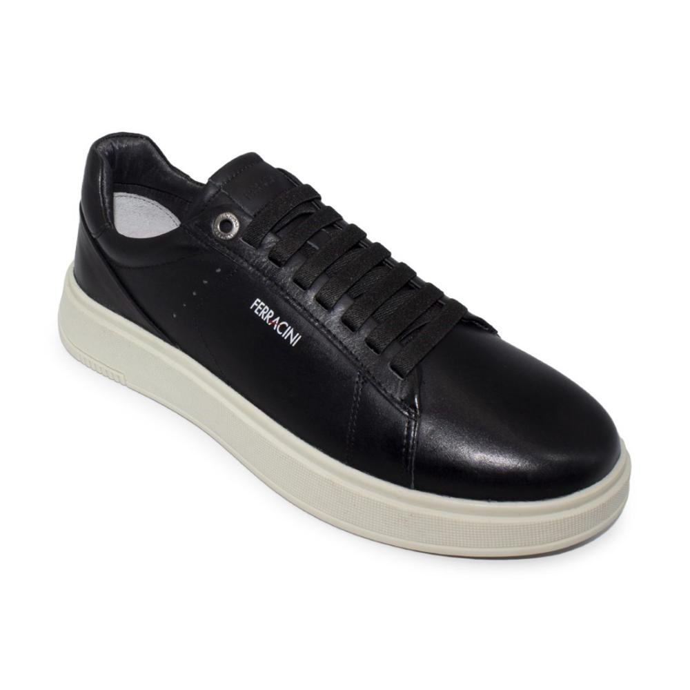 Sapatênis de Couro Ferracini Masculino Logan 9312-678 Preto 6