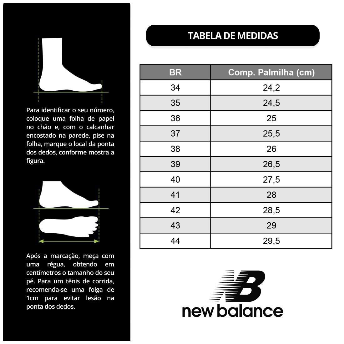 Tênis New Balance Unissex 55 Preto/Branco 6