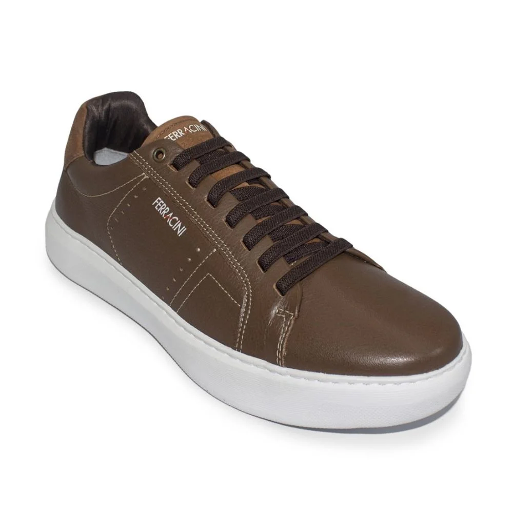 Sapatênis de Couro Ferracini Masculino Marvin 7316-683 Marrom 2
