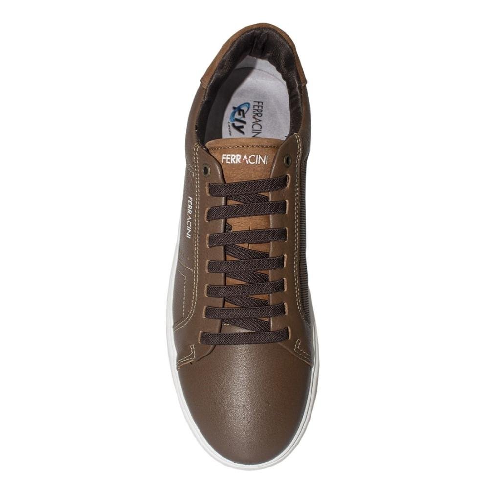Sapatênis de Couro Ferracini Masculino Marvin 7316-683 Marrom 3
