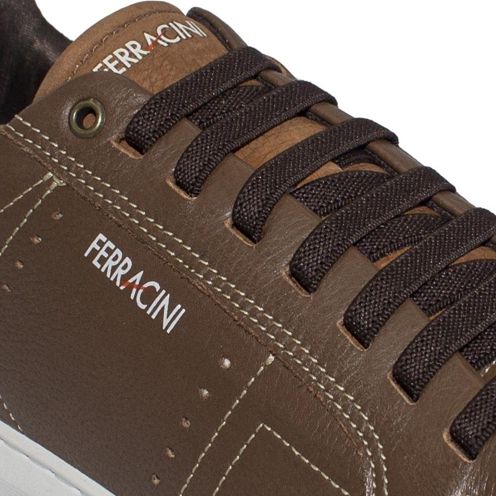 Sapatênis de Couro Ferracini Masculino Marvin 7316-683 Marrom 5