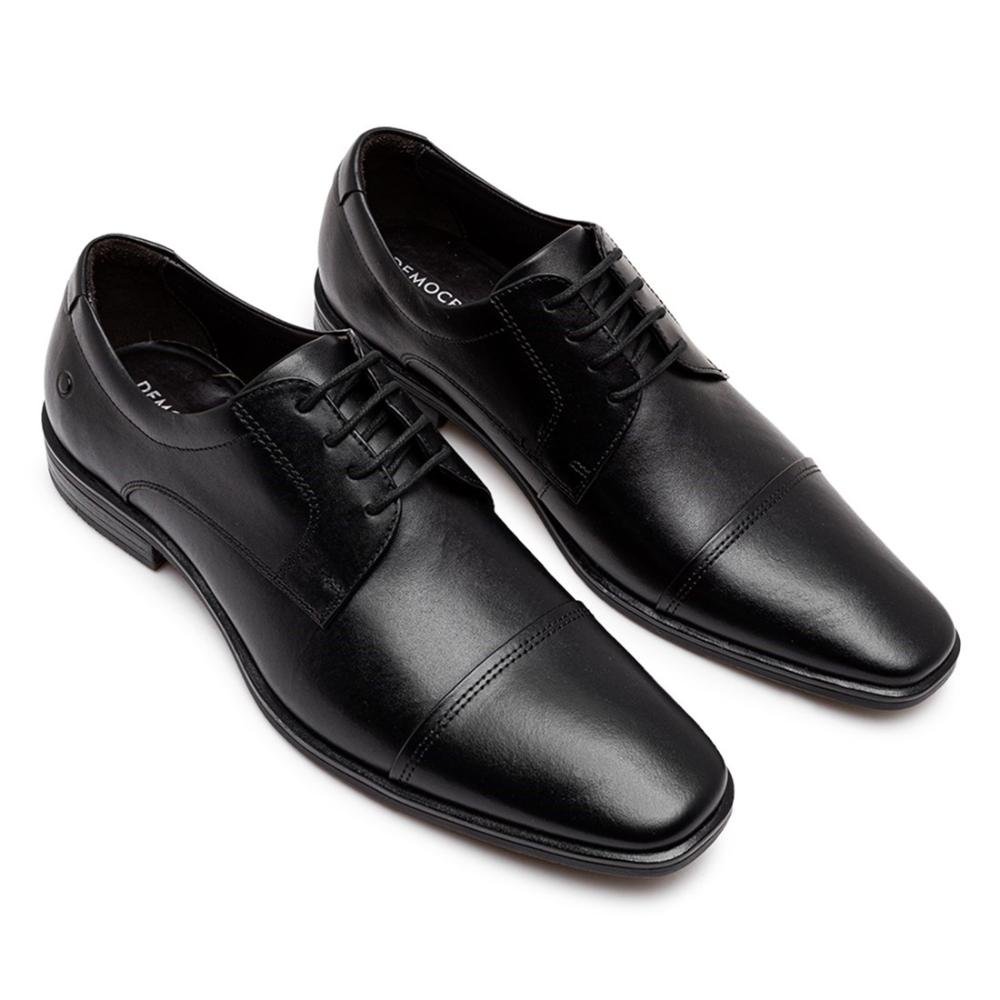 Sapato Social De Couro Democrata Metropolitan Vega 055201 Preto 2