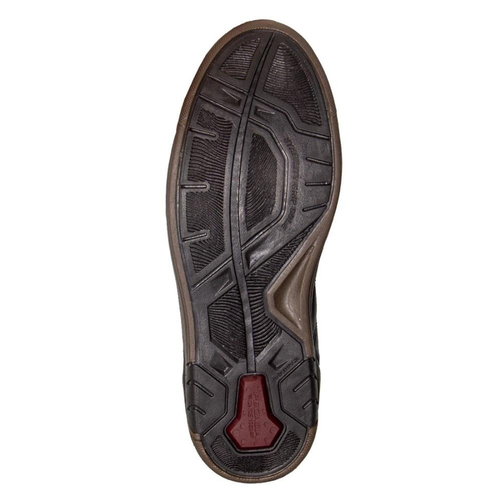 Sapatênis Pegada Masculino Stretch Couro Zíper 119313 Marrom 5