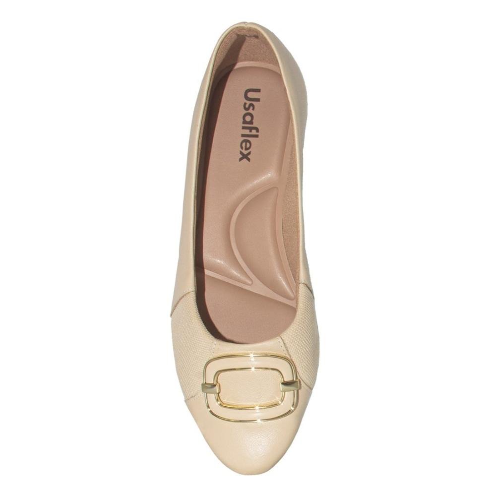 Sapatilha Usaflex Feminina Bloco Joanetes MM0104 Bege 3