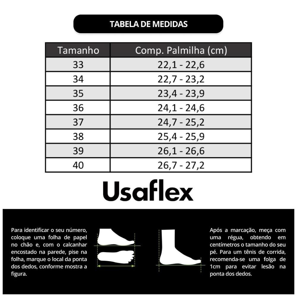 Loafer Usaflex Feminino Em Couro Salto Bloco Fivela Casual AL1503 Preto 6
