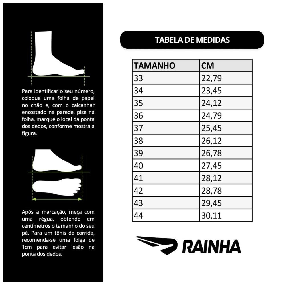 Tênis Rainha Unissex Prince Casual Preto/Cinza 6