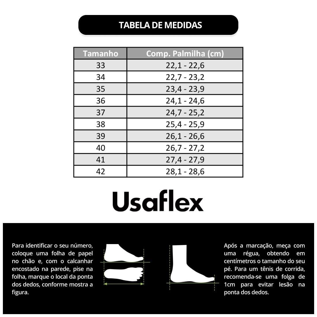 Sapatilha Usaflex Feminina Em Couro Monograma Casual T7566 Marrom 6