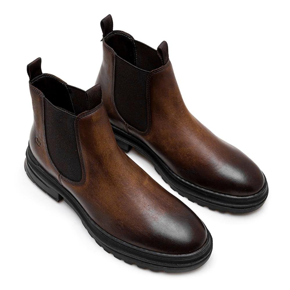 Bota Couro Democrata Masculina Garage Eron Cano Curto 528103 Marrom 2