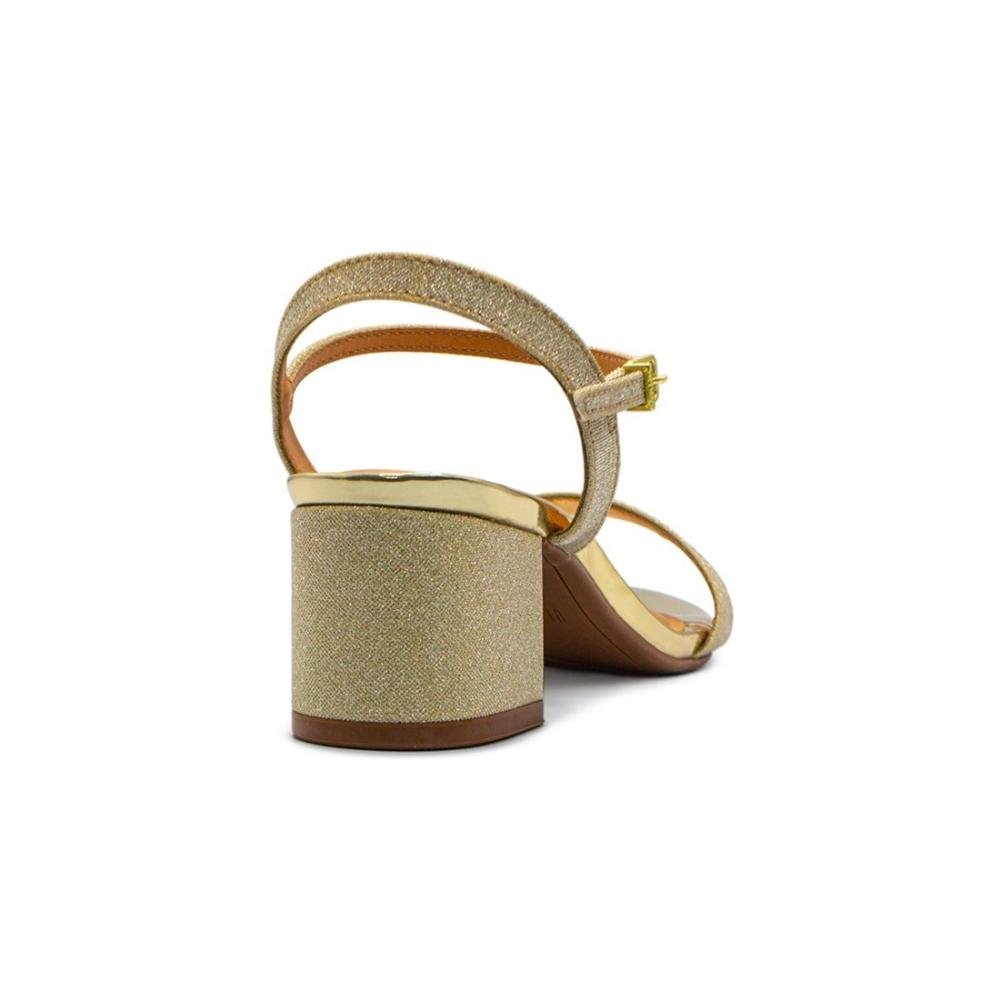 Sandália Vizzano Feminina Pelica Salto Bloco Metalizada Casual 6291.900 Dourado 4
