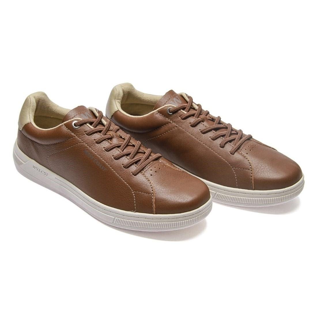 Tênis de Couro West Coast Masculino WC 33 Marrom 2