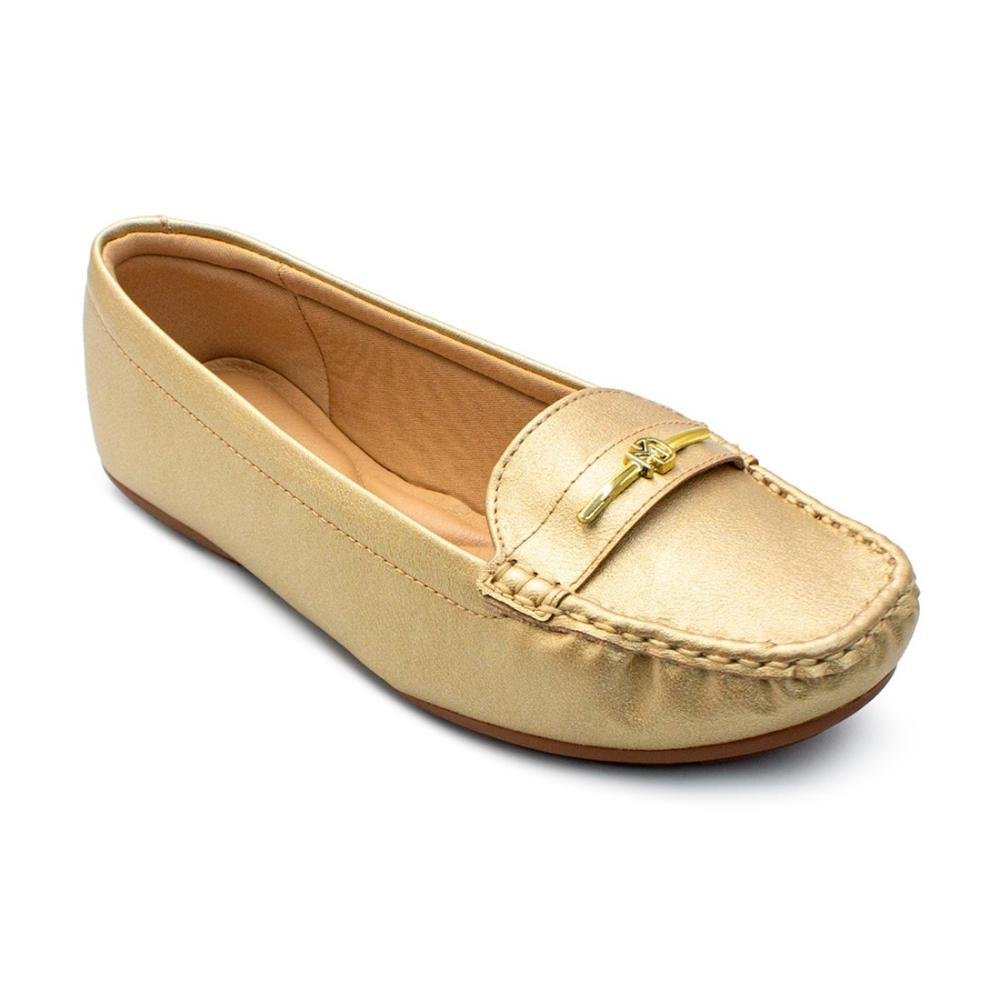 Mocassim Modare Feminino Metalizado Viena 7035.655 Branco 2