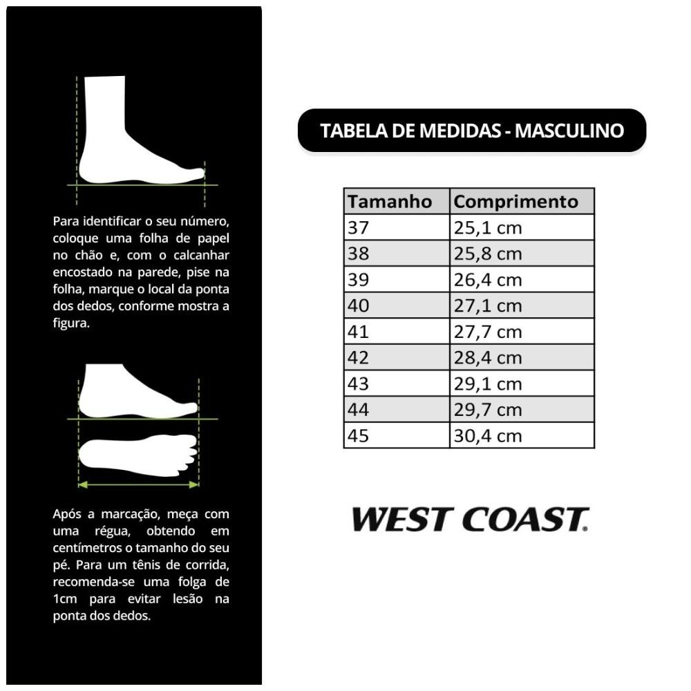 Tênis West Coast Masculino WC 22 Preto 6
