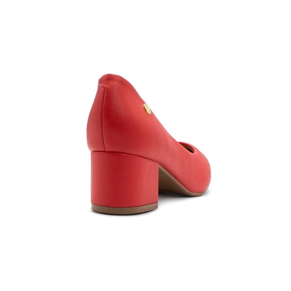 Scarpin Vizzano Feminino Salto Bloco Bico Fino 1220.315 Vermelho 4