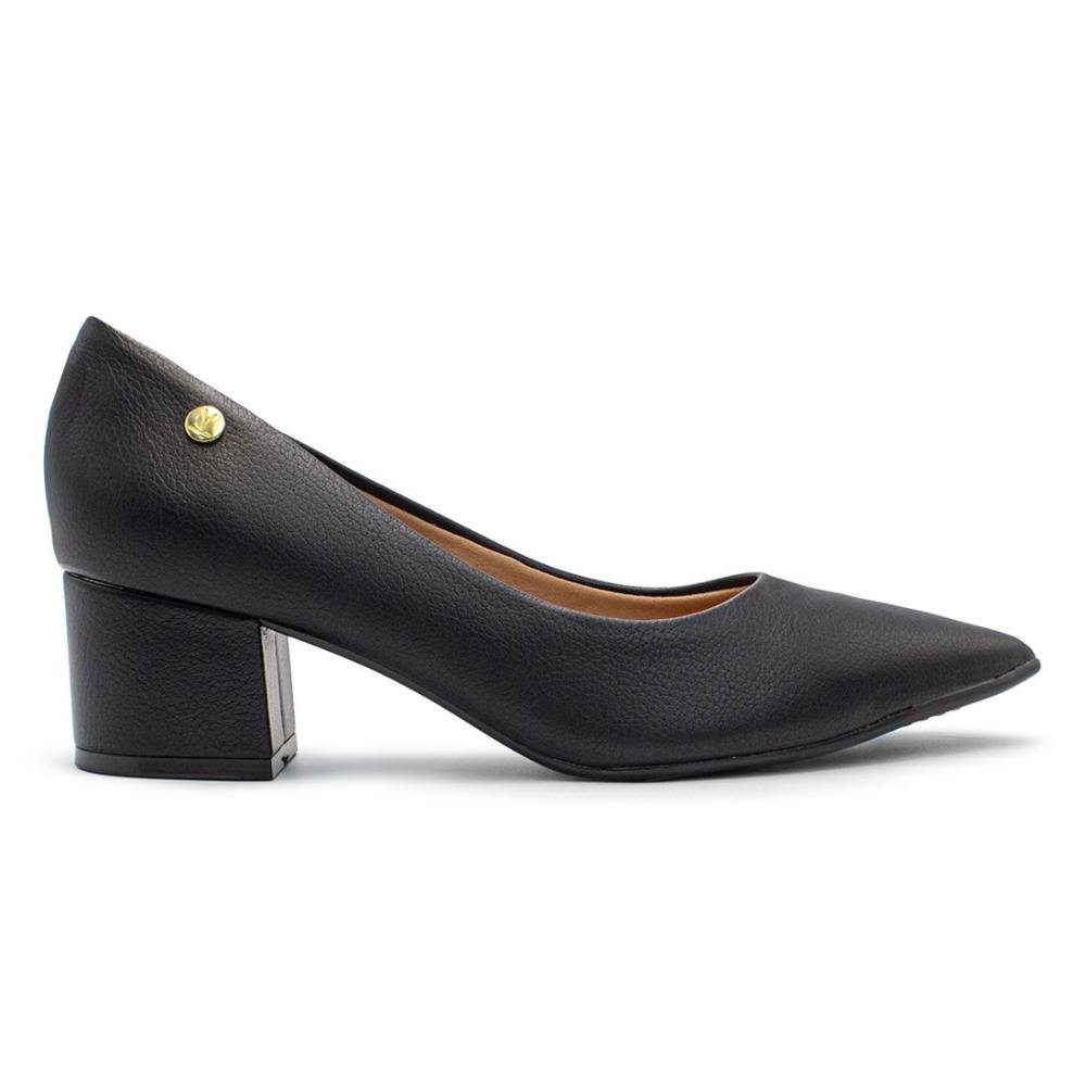 Scarpin Vizzano Feminino Salto Bloco Bico Fino Napa Floather 1220.315