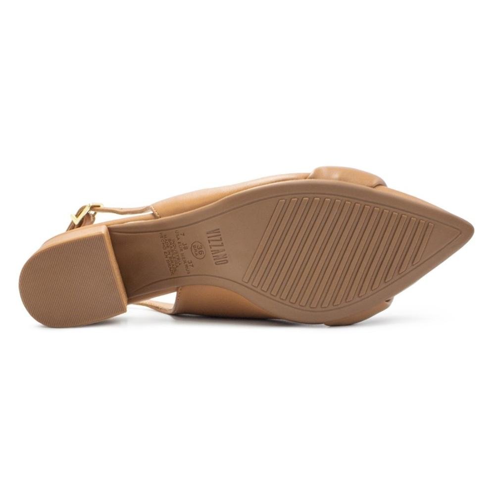 Sapato Vizzano Feminino Bico Fino Salto Bloco Casual 1220.365 Marrom 5