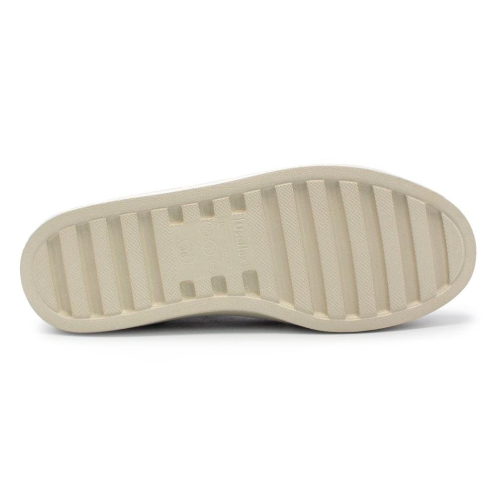 Tênis Usaflex Feminino Slip On Em Couro Plataforma Zíper Casual AL1003 Roxo 5