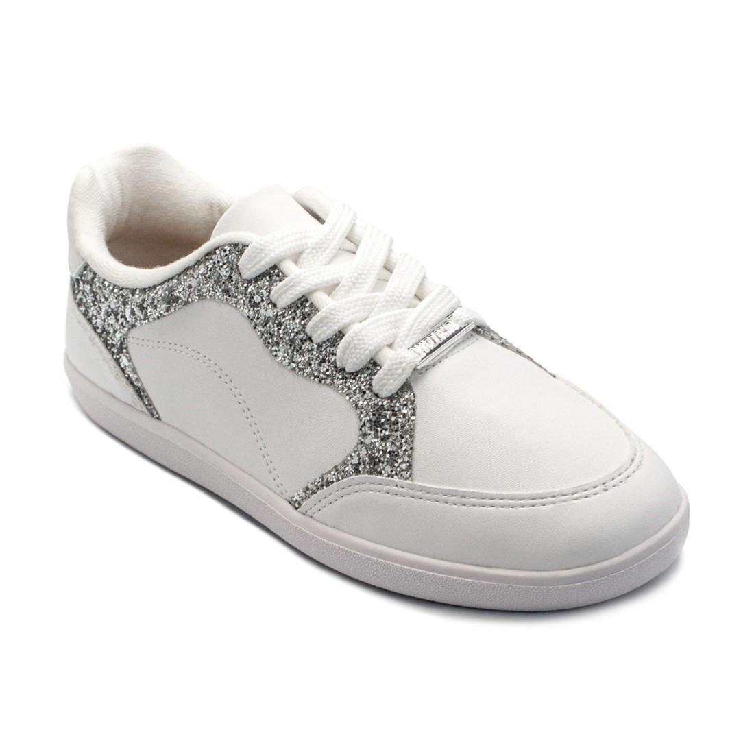 Tênis Vizzano Feminino Casual Pelica/Maxxi Gliter 1430.103 Branco 2